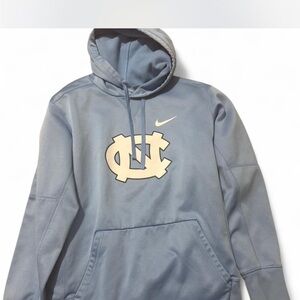Nike baby  blue Men's Hoodie with white UNC Logo